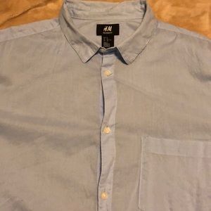 H&M powder Blue Button down Shirt